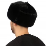 Черная мужская шапка из норки