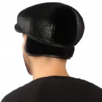 Черная мужская шапка из нерпы