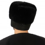 Черная мужская норковая шапка