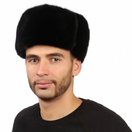 Черная мужская норковая шапка арт. 311м
