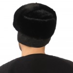 Черная норковая шапка для мужчин