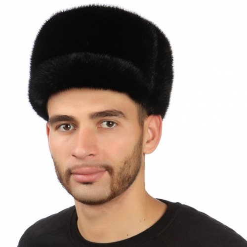 Черная мужская норковая шапка арт. 313м