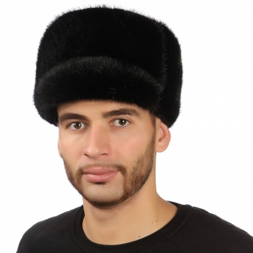 Черная мужская норковая шапка арт. 317м