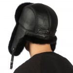 Черная мужская норковая шапка арт. 320м