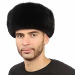 Черная мужская норковая шапка арт. 325