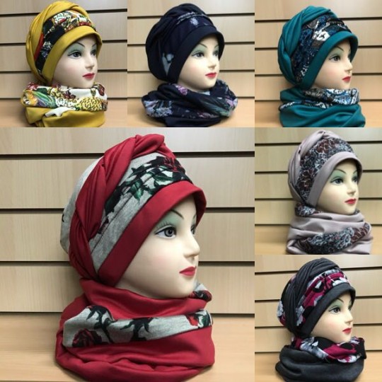 Весенний комплект шапка + шарф
